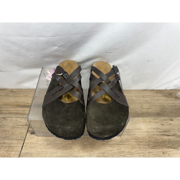 Papillio Shoes - Papillio Birkenstock Tabora Brown Suede Leather Cross Strap Sandals 42 L11 M9